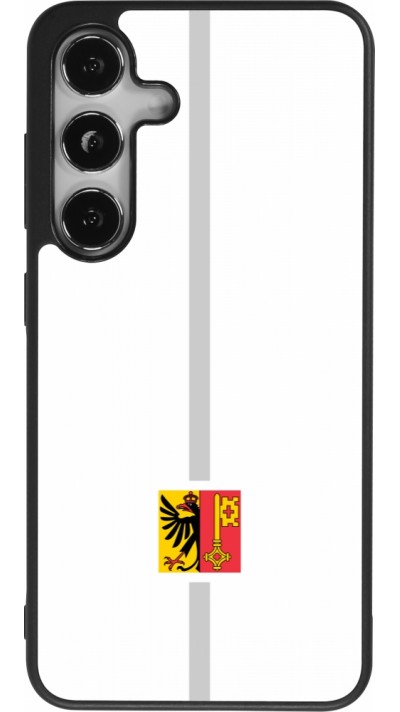 Samsung Galaxy S24 Case Hülle - Silikon schwarz Kanton GE weiss