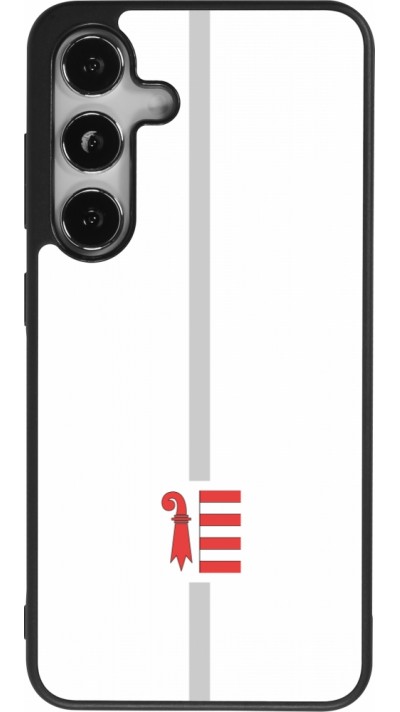 Samsung Galaxy S24 Case Hülle - Silikon schwarz Kanton JU weiss