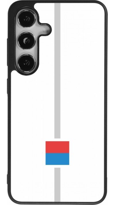 Samsung Galaxy S24 Case Hülle - Silikon schwarz Kanton TI weiss