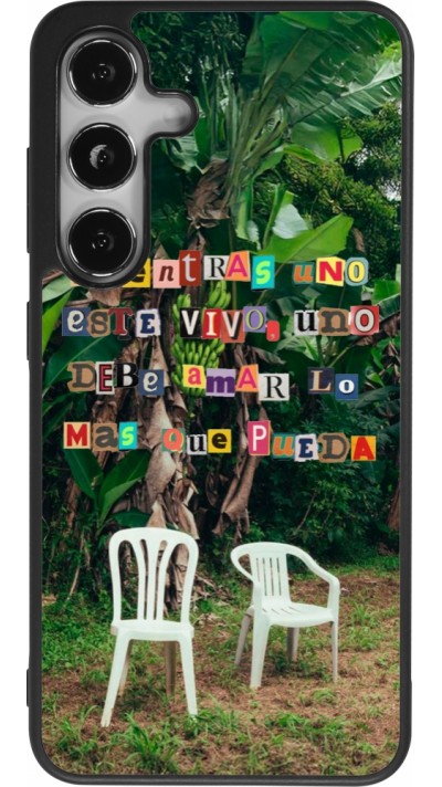 Samsung Galaxy S24 Case Hülle - Silikon schwarz Chairs DTMF