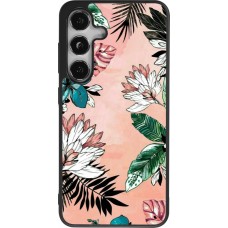 Samsung Galaxy S24 Case Hülle - Silikon schwarz Flowers Artprint