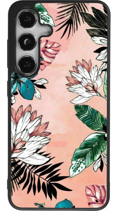 Samsung Galaxy S24 Case Hülle - Silikon schwarz Flowers Artprint