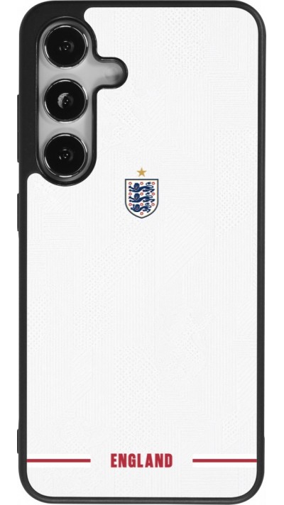 Samsung Galaxy S24 Case Hülle - Silikon schwarz England 2026 personalisierbares Fussballtrikot