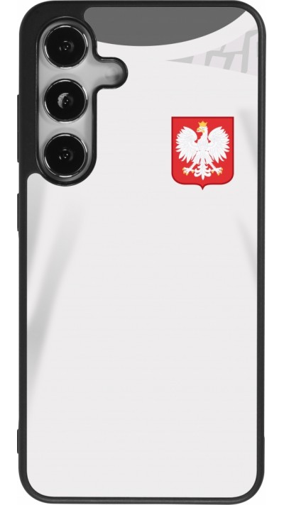Samsung Galaxy S24 Case Hülle - Silikon schwarz Polen 2022 personalisierbares Fussballtrikot Samsung Galaxy S24 Case Hülle - Silikon schwarz Polen 2022 personalisierbares Fussballtrikot