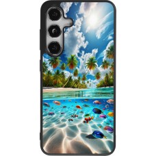 Samsung Galaxy S24 Case Hülle - Silikon schwarz Strandparadies