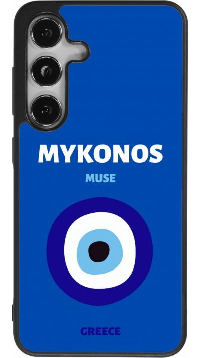 Samsung Galaxy S24 Case Hülle - Silikon schwarz Pop Summer Destination Mykonos Samsung Galaxy S24 Case Hülle - Silikon schwarz Pop Summer Destination Mykonos