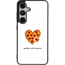 Samsung Galaxy S24 Case Hülle - Silikon schwarz Saint Valentines Day 26 You have my pizza heart