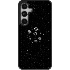 Samsung Galaxy S24 Case Hülle - Silikon schwarz Space Doodle