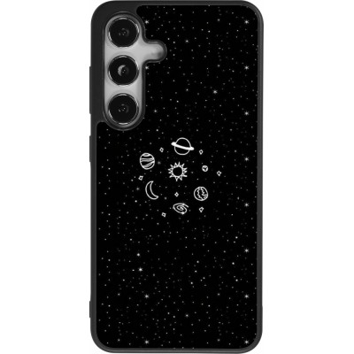 Samsung Galaxy S24 Case Hülle - Silikon schwarz Space Doodle
