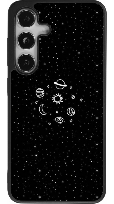 Coque Samsung Galaxy S24 - Silicone rigide noir Space Doodle