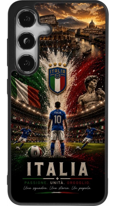 Samsung Galaxy S24 Case Hülle - Silikon schwarz Fussball Italien splash 2026