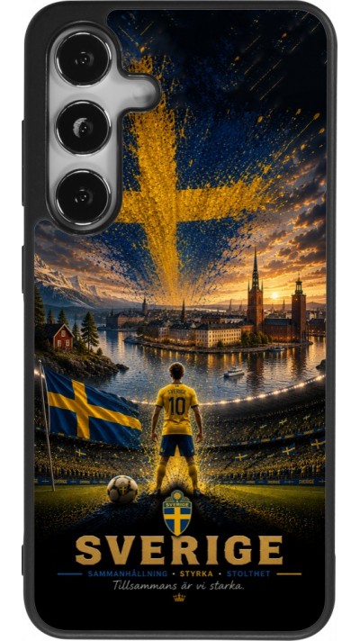 Samsung Galaxy S24 Case Hülle - Silikon schwarz Fussball Schweden splash 2026