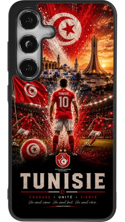 Samsung Galaxy S24 Case Hülle - Silikon schwarz Fussball Tunesien splash 2026