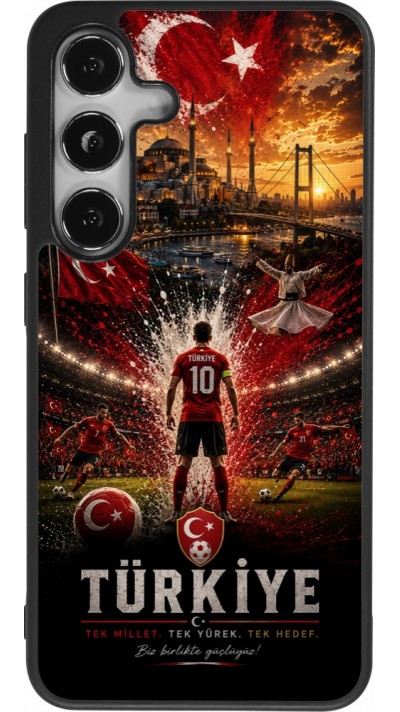 Samsung Galaxy S24 Case Hülle - Silikon schwarz Fussball Türkei splash 2026