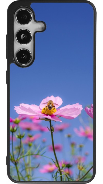 Samsung Galaxy S24 Case Hülle - Silikon schwarz Bee on a flower Spring 2026