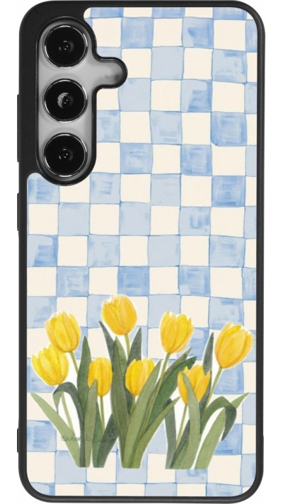 Samsung Galaxy S24 Case Hülle - Silikon schwarz Blue vichy tulips Spring 2026