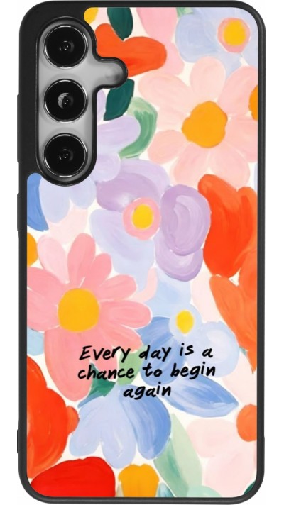 Samsung Galaxy S24 Case Hülle - Silikon schwarz Every day is a chance Spring 2026
