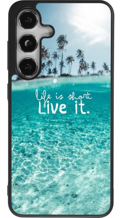 Coque Samsung Galaxy S24 - Silicone rigide noir Summer 18 24