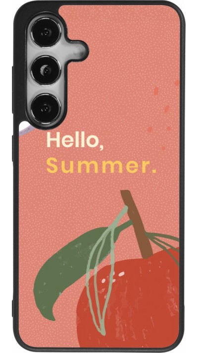 Samsung Galaxy S24 Case Hülle - Silikon schwarz Summer 2025 Hello summer