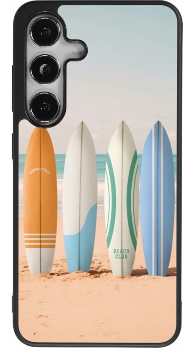 Samsung Galaxy S24 Case Hülle - Silikon schwarz Summer surfboard 2025