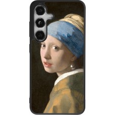 Samsung Galaxy S24 Case Hülle - Silikon schwarz Kunstbild - Das Mädchen mit dem Perlenohrring - Jan Vermeer
