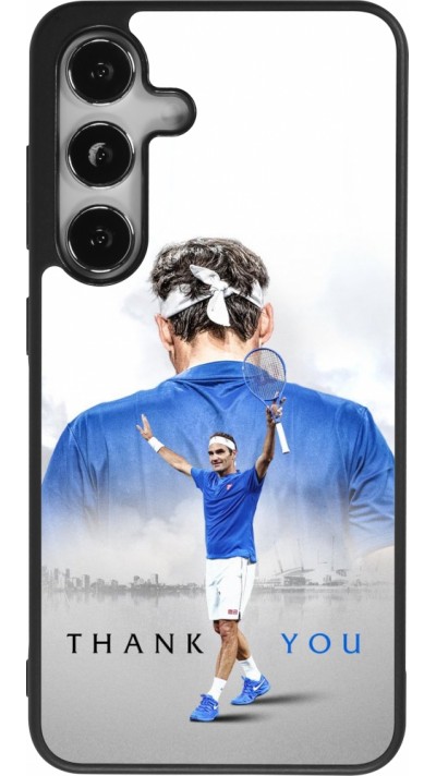 Coque Samsung Galaxy S24 - Silicone rigide noir Thank you Roger