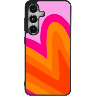 Samsung Galaxy S24 Case Hülle - Silikon schwarz Valentine 2024 heart gradient