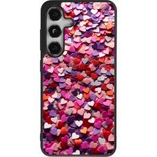 Samsung Galaxy S24 Case Hülle - Silikon schwarz Valentin 2025 Konfetti