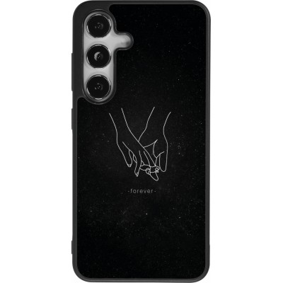 Samsung Galaxy S24 Case Hülle - Silikon schwarz Valentine 2023 hands forever