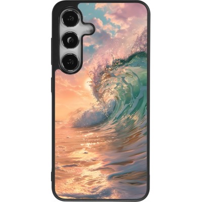 Samsung Galaxy S24 Case Hülle - Silikon schwarz Wave Sunset