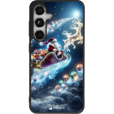 Samsung Galaxy S24 Case Hülle - Silikon schwarz Weihnachten 2023 Verzauberter Weihnachtsmann