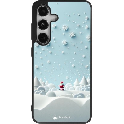 Samsung Galaxy S24 Case Hülle - Silikon schwarz Weihnachten 2023 Kleiner Vater Schneeflocke