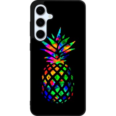 Samsung Galaxy S24 FE Case Hülle - Silikon schwarz Ananas Multi-colors