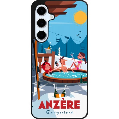 Samsung Galaxy S24 FE Case Hülle - Silikon schwarz Anzère Mountain Jacuzzi