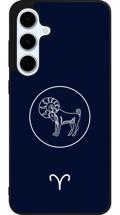 Samsung Galaxy S24 FE Case Hülle - Silikon schwarz Astrologie Widder