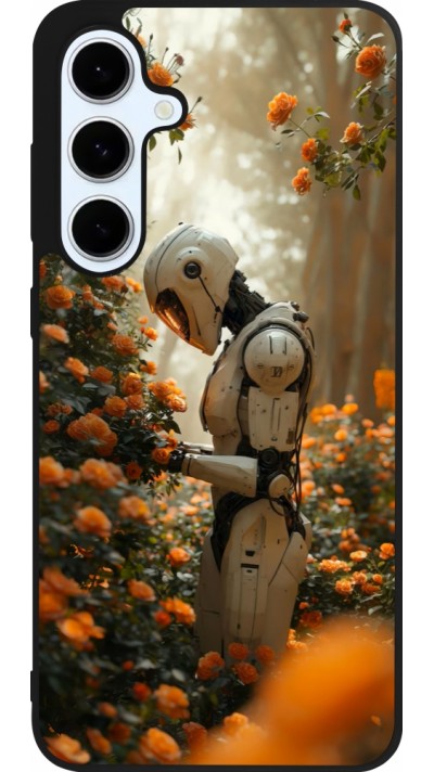 Coque Samsung Galaxy S24 FE - Silicone rigide noir Astronaut flowers 2025