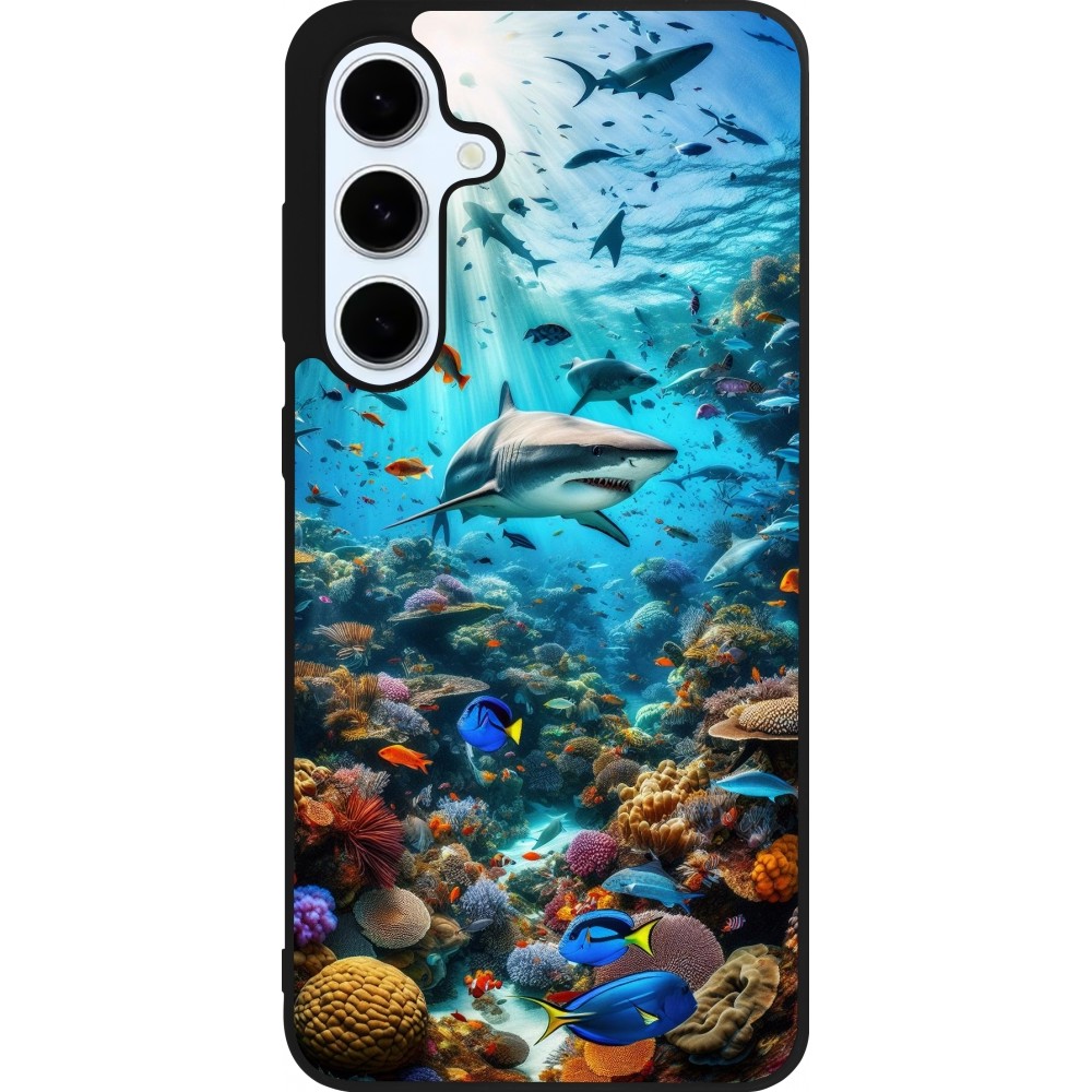 Samsung Galaxy S24 FE Case Hülle - Silikon schwarz Bora Bora Meer und Wunder
