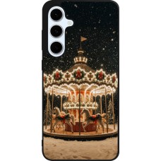 Coque Samsung Galaxy S24 FE - Silicone rigide noir Christmas 25 Carousel