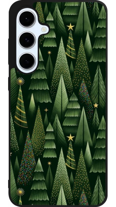 Samsung Galaxy S24 FE Case Hülle - Silikon schwarz Christmas 25 Pattern Xmas Tree