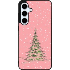 Coque Samsung Galaxy S24 FE - Silicone rigide noir Christmas 25 Pink Tree
