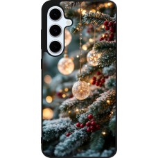 Coque Samsung Galaxy S24 FE - Silicone rigide noir Christmas 25 Xmas Decorated Tree
