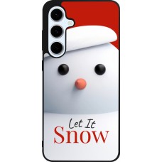 Coque Samsung Galaxy S24 FE - Silicone rigide noir Christmas 25 Xmas Snowman