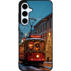 Coque Samsung Galaxy S24 FE - Silicone rigide noir Christmas 25 Xmas Train