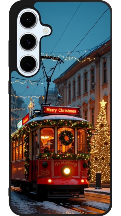 Samsung Galaxy S24 FE Case Hülle - Silikon schwarz Christmas 25 Xmas Train