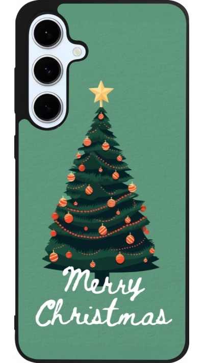 Samsung Galaxy S24 FE Case Hülle - Silikon schwarz Christmas 25 Xmas Tree