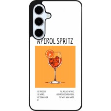 Coque Samsung Galaxy S24 FE - Silicone rigide noir Cocktail recette Aperol Spritz