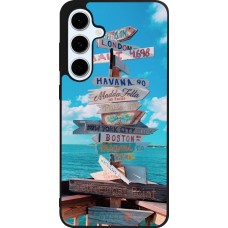 Coque Samsung Galaxy S24 FE - Silicone rigide noir Cool Cities Directions