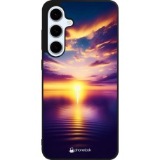 Samsung Galaxy S24 FE Case Hülle - Silikon schwarz Sonnenuntergang gelb violett