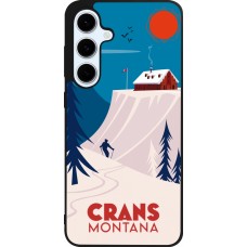 Coque Samsung Galaxy S24 FE - Silicone rigide noir Crans-Montana Cabane