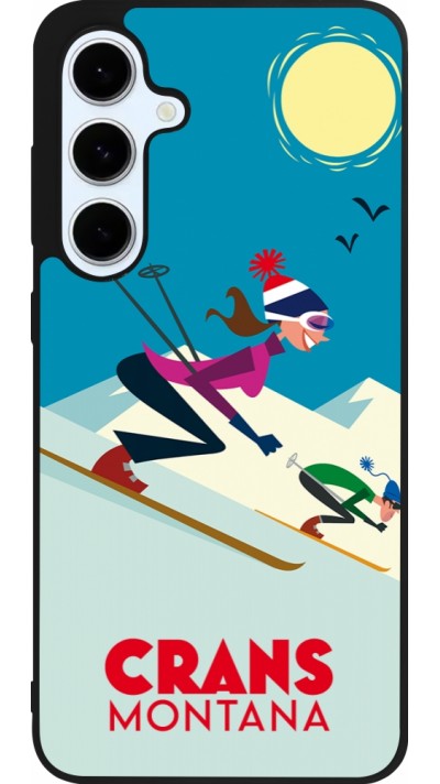Samsung Galaxy S24 FE Case Hülle - Silikon schwarz Crans-Montana Ski Downhill